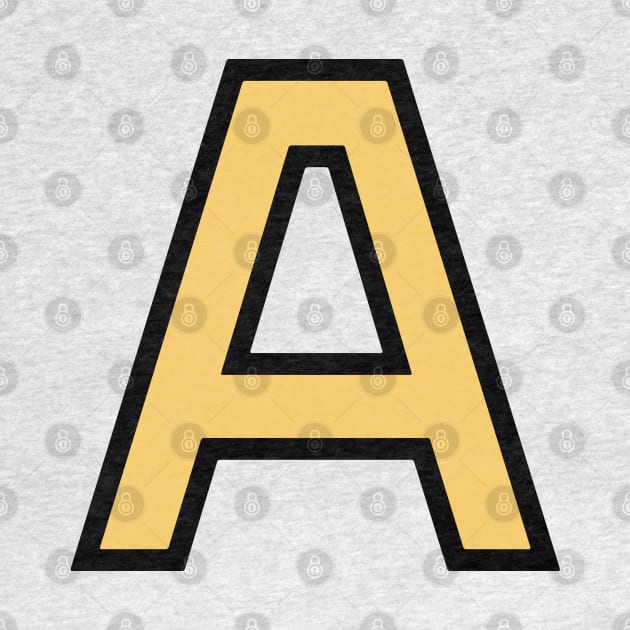 Funky Yellow Letter A by Thespot